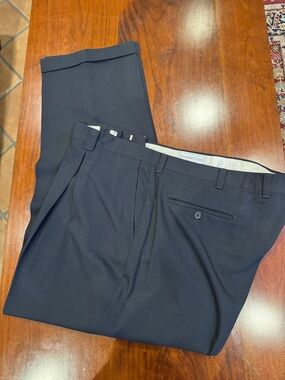 NWOT Alexander Lloyds Men's Dark Navy Pleated Dress Pants
